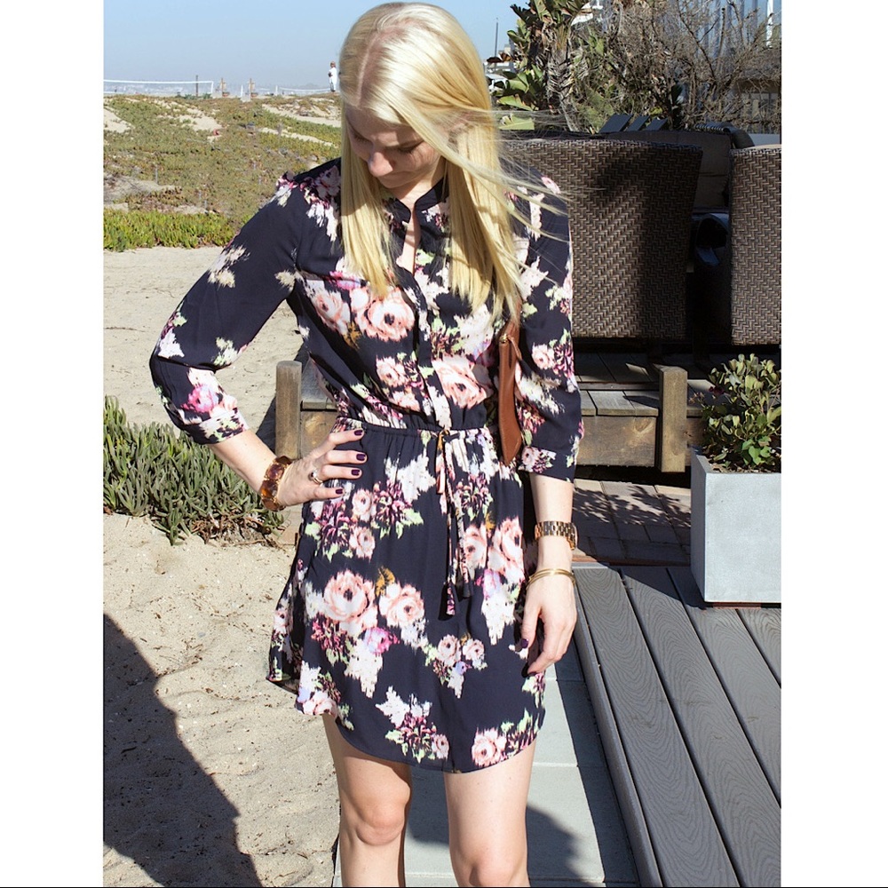 Daniel Rainn Floral Shirtdress